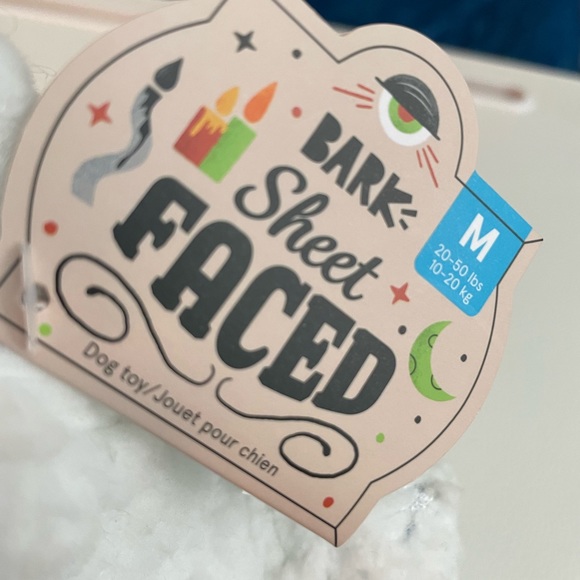 NEW BARK Sheet faced Halloween ghost dog toy - Picture 6 of 9